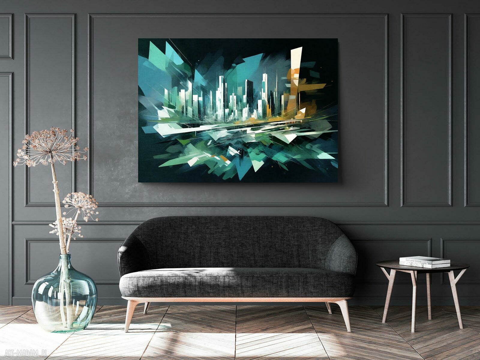 Plakat Metropolia - abstrakcja do salonu 30x40 cm
