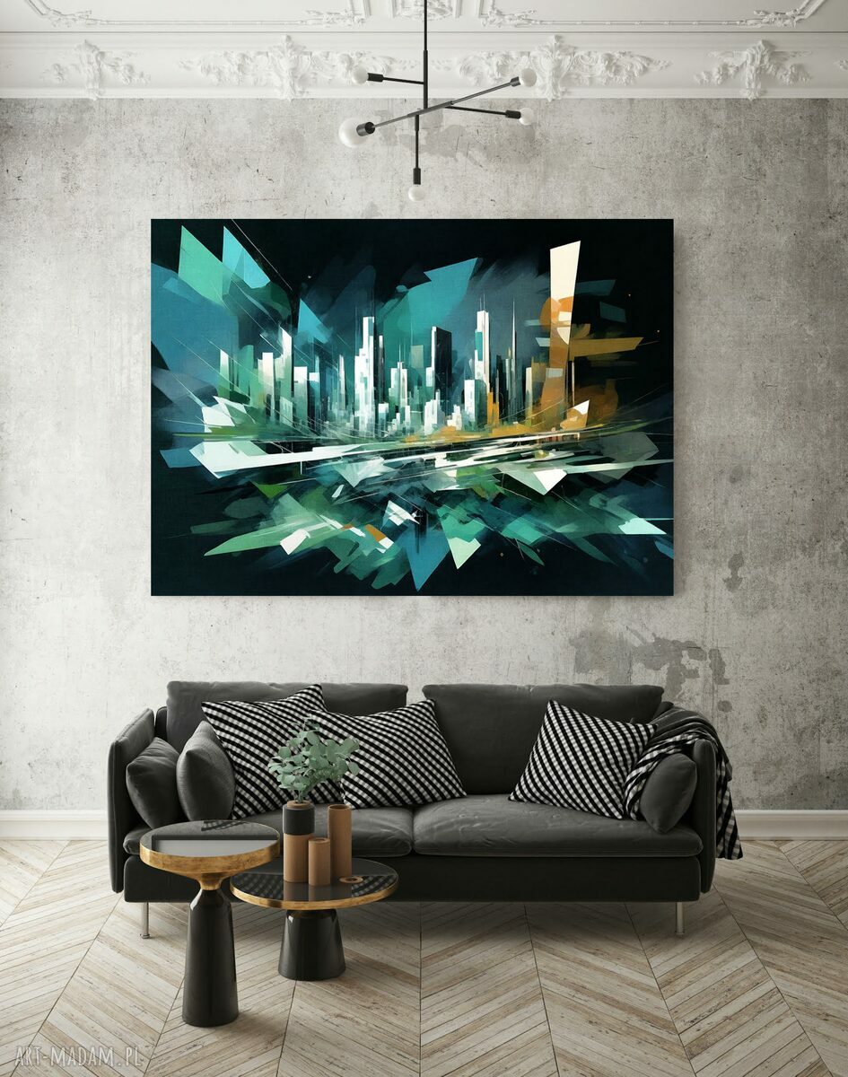 Plakat Metropolia - abstrakcja do salonu w formacie A4