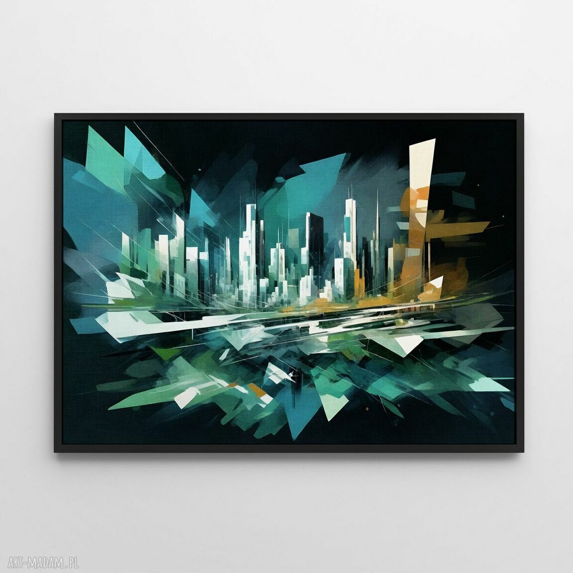 Plakat Metropolia - abstrakcja do salonu format 40x50 cm