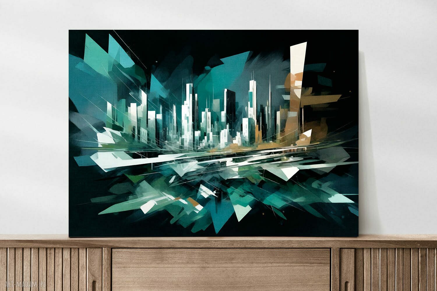 Plakat Metropolia - abstrakcja do salonu, format 61x91 cm