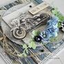 czarne scrapbooking kartki kartka urodzinowa, z motocyklem