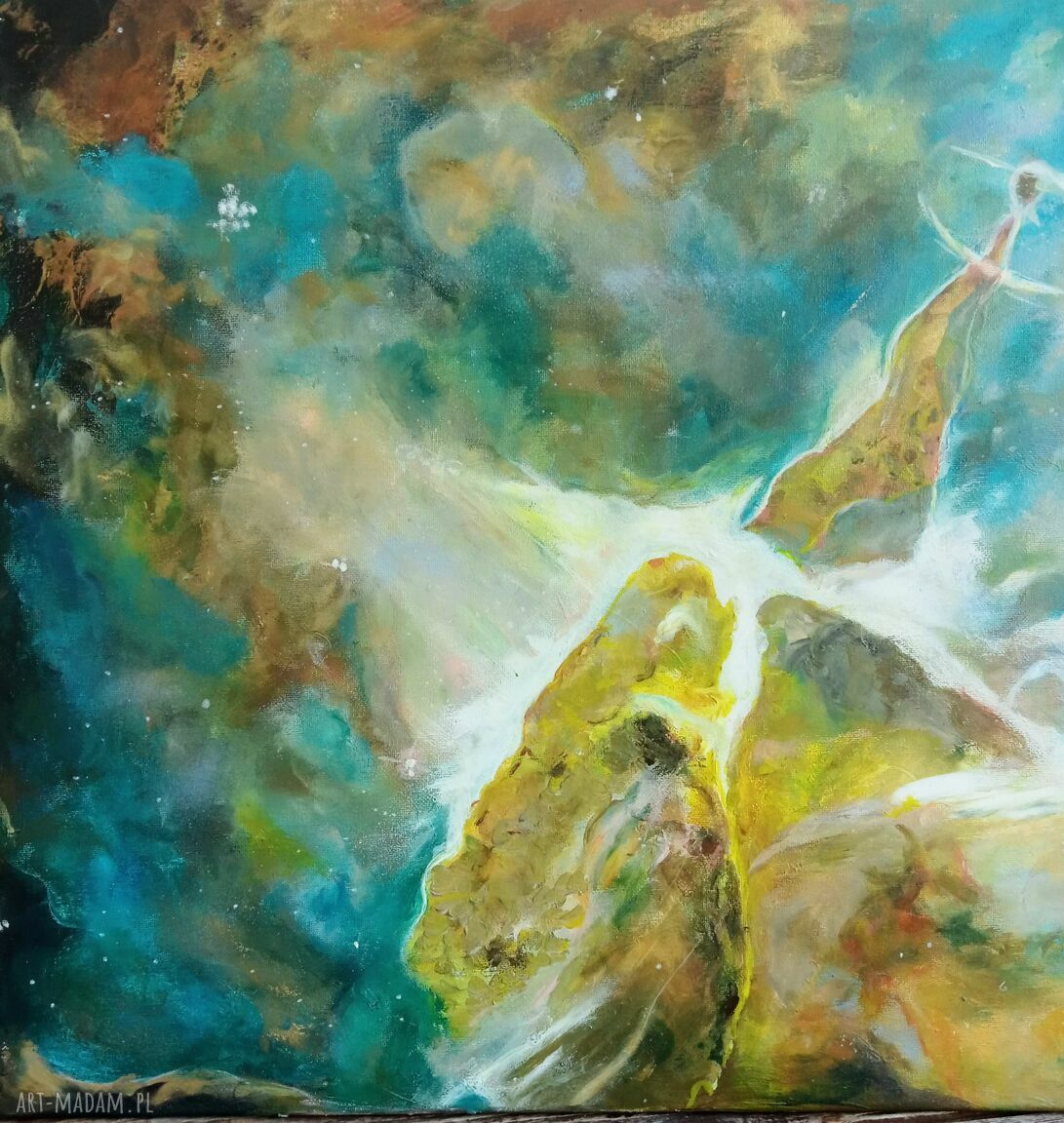 Mgławica Oriona 3 - ręcznie malowany obraz kosmos 50x50 cm