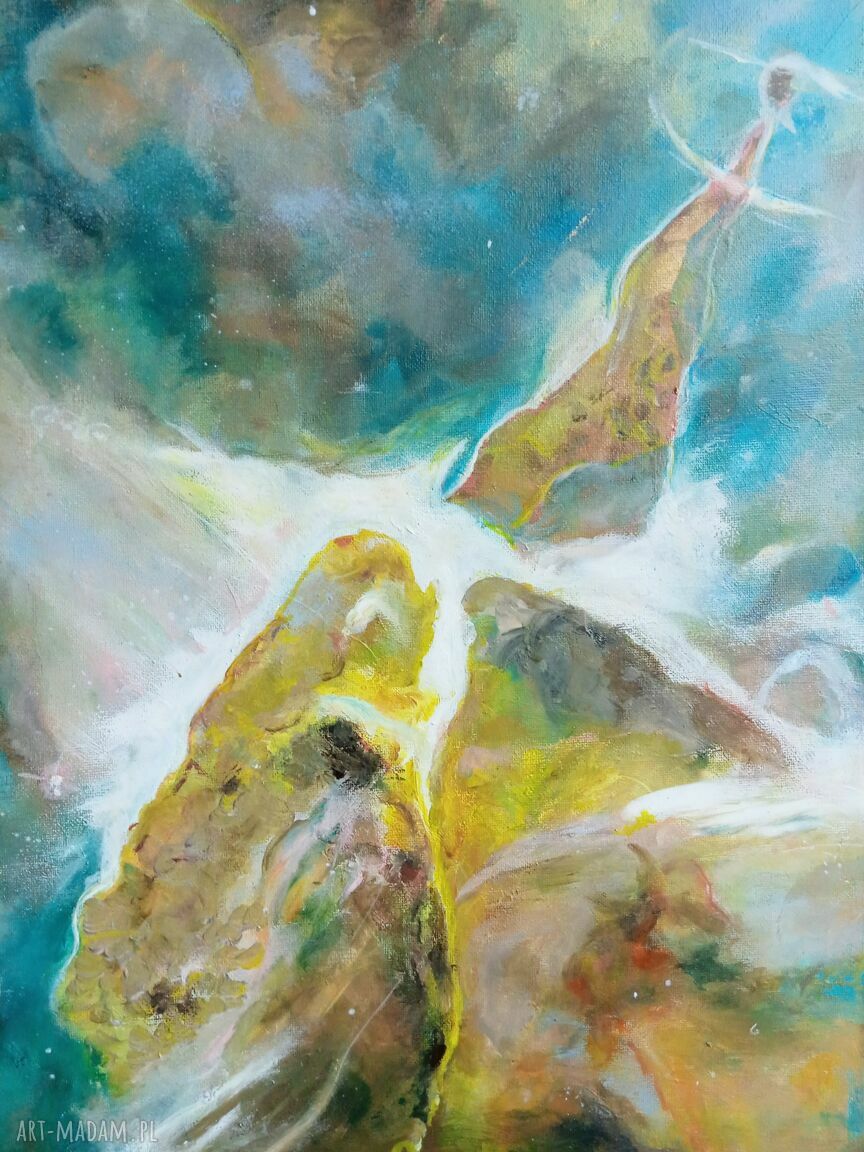 Mgławica Oriona 3 - ręcznie malowany obraz kosmos 50x50 cm