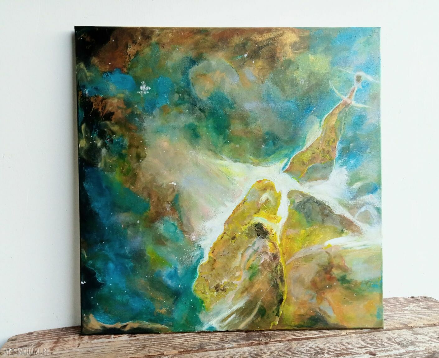 Mgławica Oriona 3 - ręcznie malowany obraz kosmos 50x50 cm