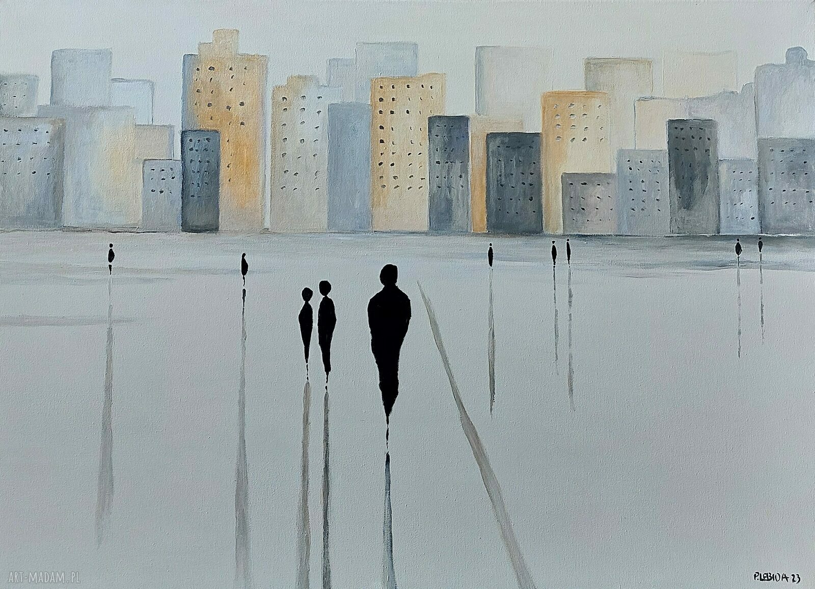 MIASTO - obraz akrylowy 70 x 50 cm na płótnie (Paulina Lebida)