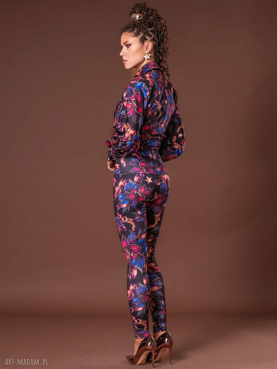 Legginsy Midnight Flower Milita Nikonorov - wygoda i efektowny nadruk