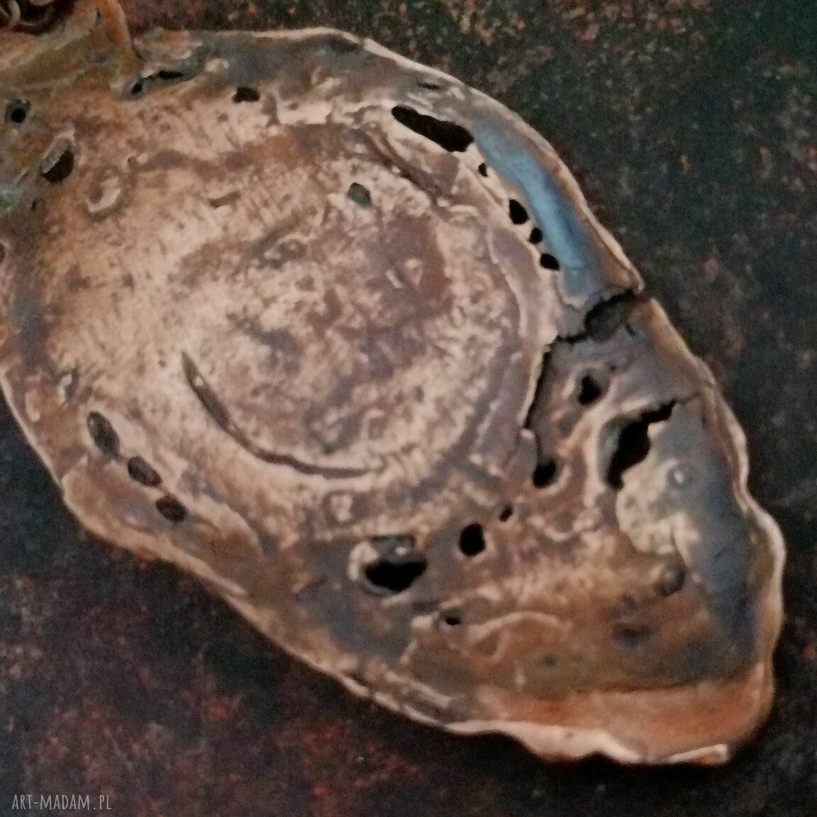 Miedziane Oko Saurona - wisior z Art Clay (jedyny egzemplarz)
