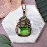 handmade wisiorki miedziany ozdobny wisiorek z peridotem #480