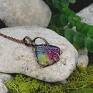 wire wrapping wisiorki kolorowe miedziany