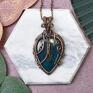 autorskie wisiorki miedziany wisiorek wire wrapping z apatytem #407