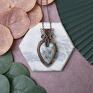 wisiorki niebieskie miedziany wisiorek wire wrapping