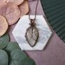 wisiorek wire wrapping wisiorki białe miedziany