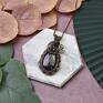 szare wisiorki miedziany wisiorek wire wrapping