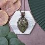 miedziany amulet wisiorki zielone wisiorek wire wrapping