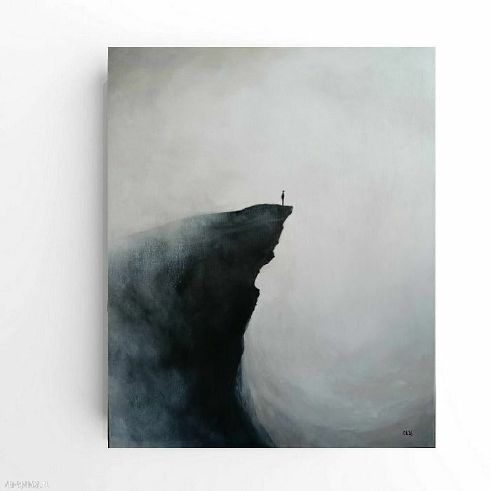 Miejsce - minimalistyczny obraz akrylowy na płótnie 50x40 cm