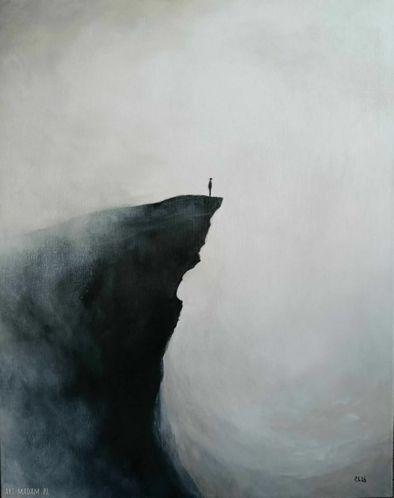 Miejsce - minimalistyczny obraz akrylowy na płótnie 50x40 cm