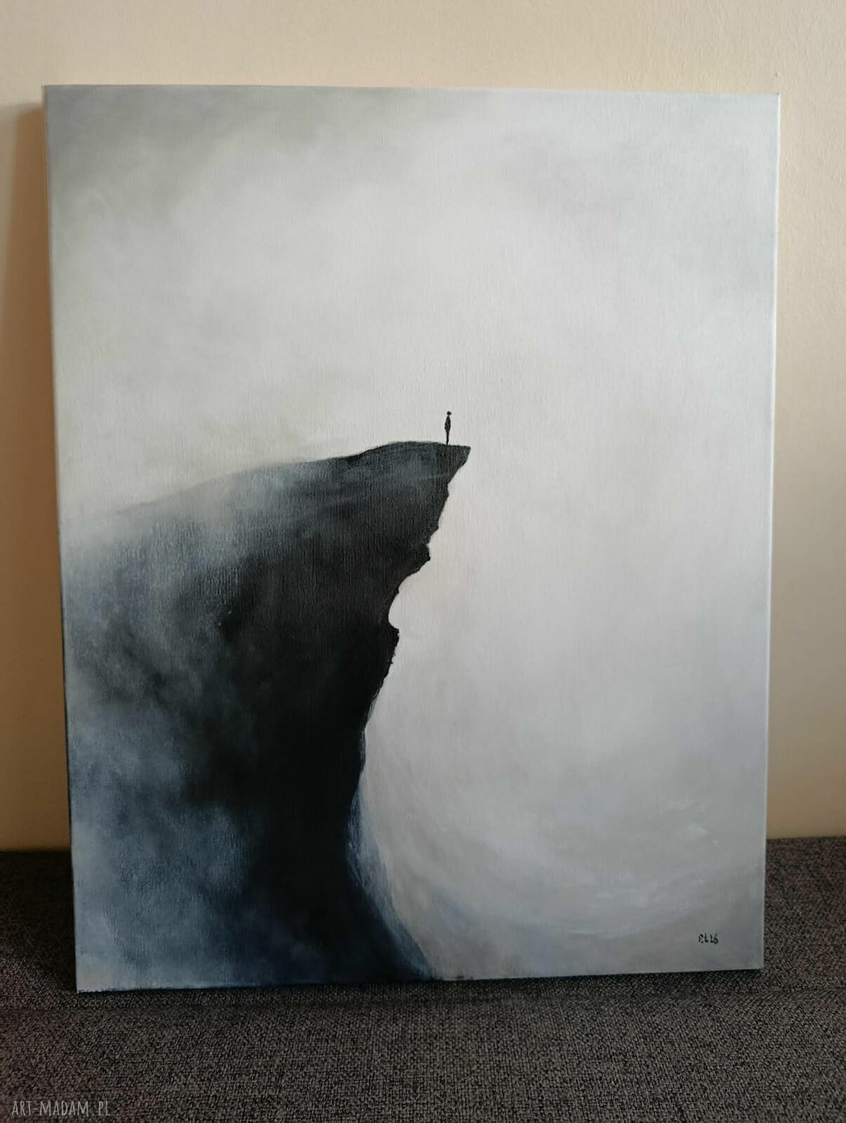 Miejsce - minimalistyczny obraz akrylowy na płótnie 50x40 cm