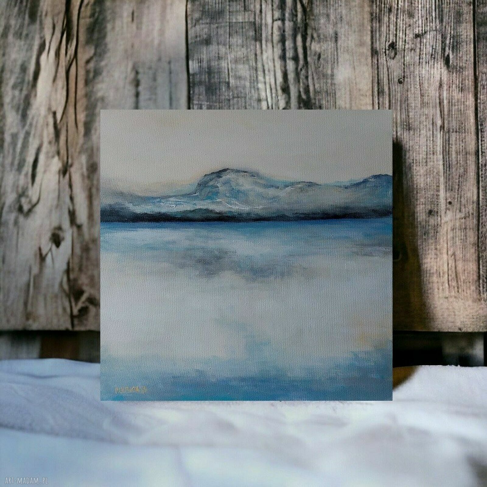 Miejsce - ręcznie malowany obraz akrylowy 40x40 cm
