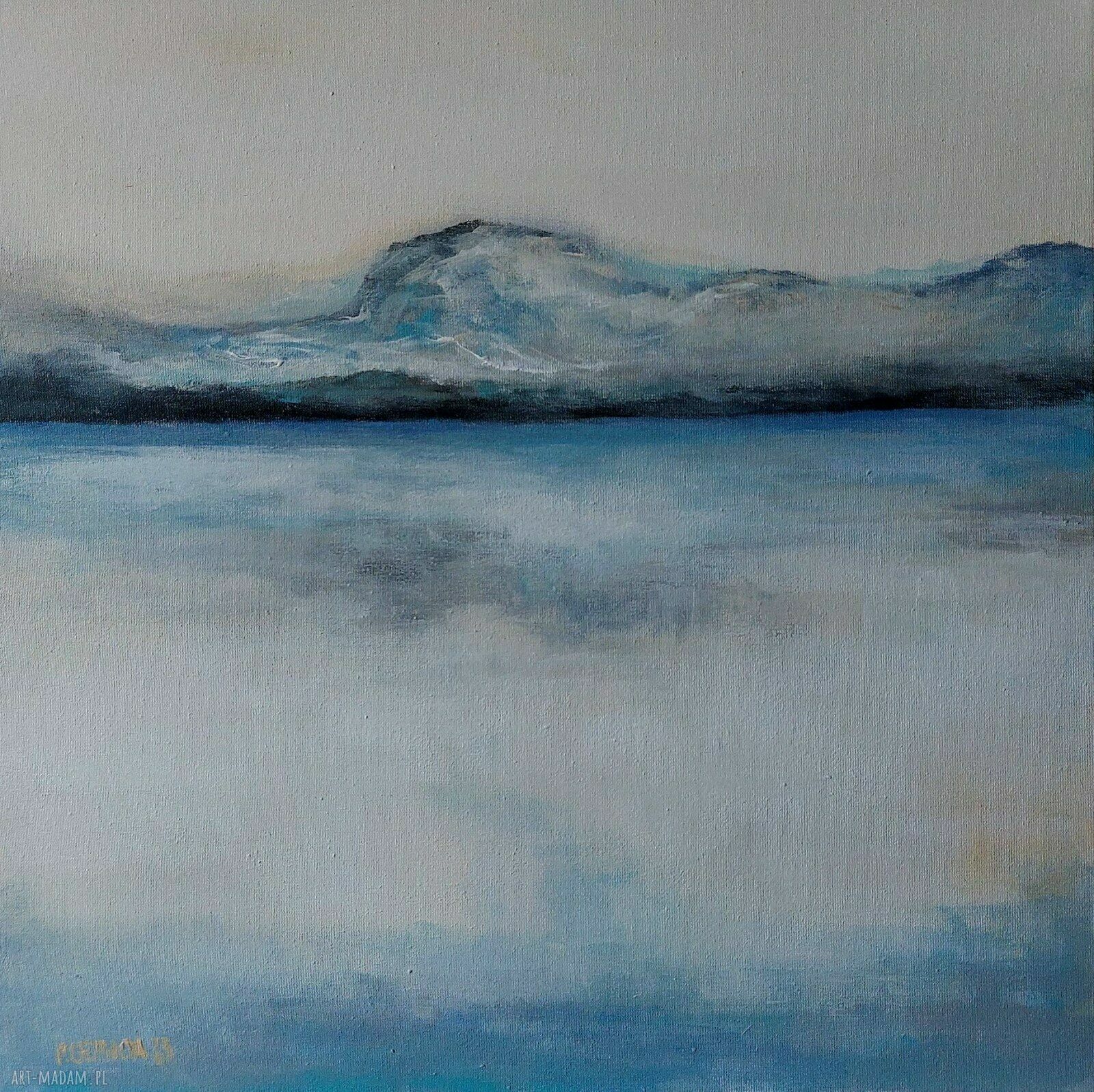 Miejsce - ręcznie malowany obraz akrylowy 40x40 cm