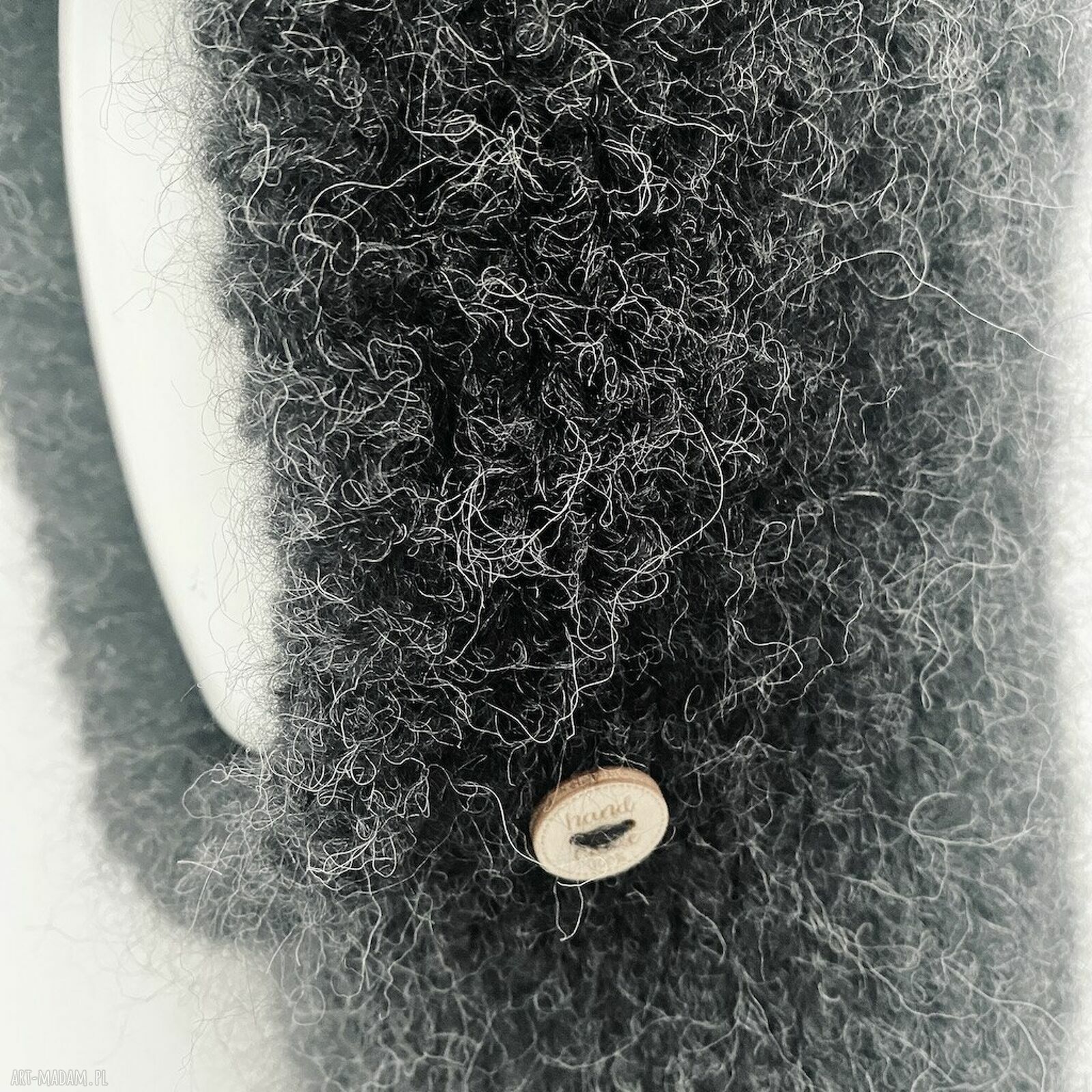 Ręcznie robiona balaclava i kominiarka z alpaki oraz merino
