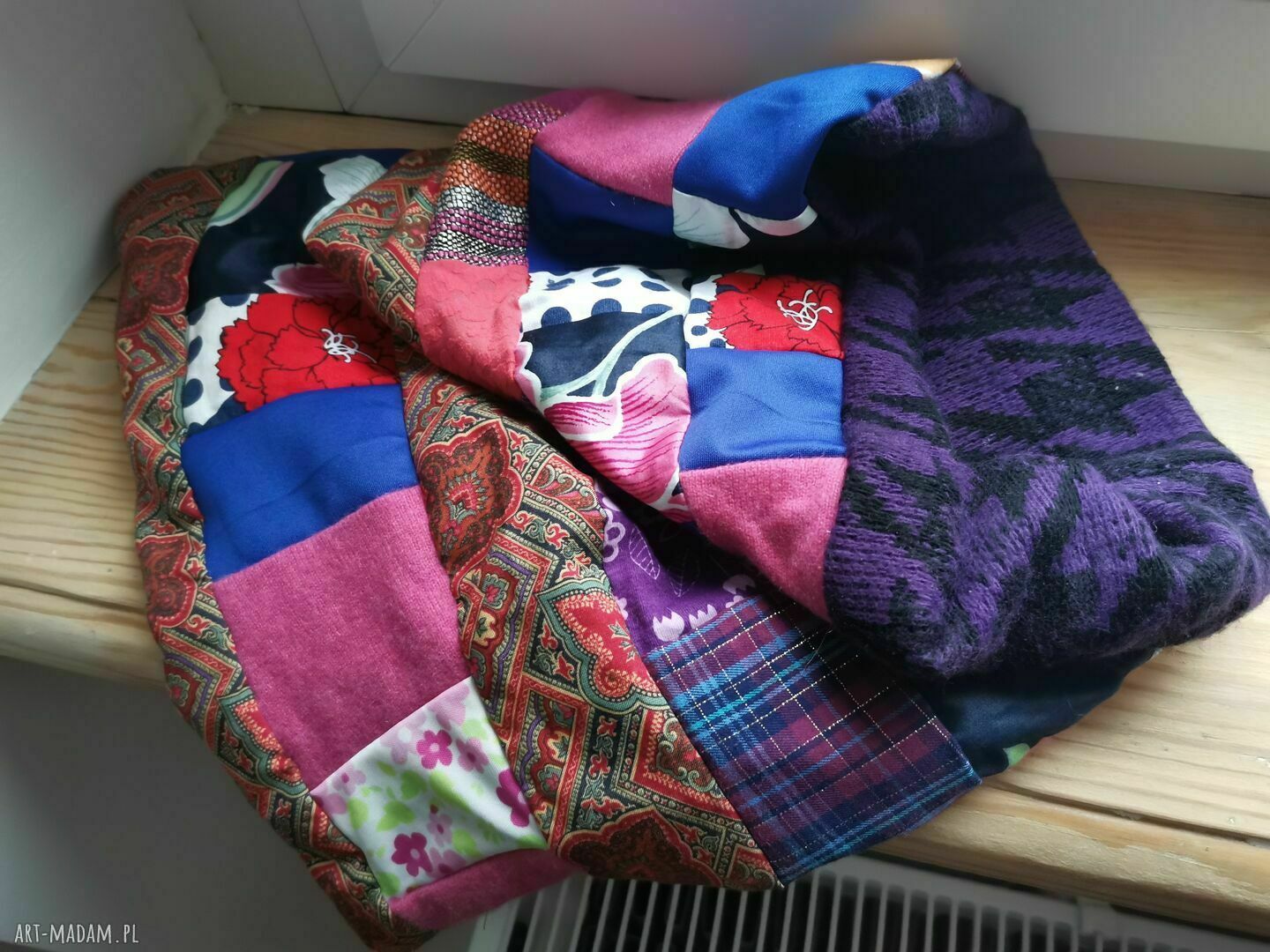 Komin miękki patchworkowy wiosenny box T1 w stylu etno-boho