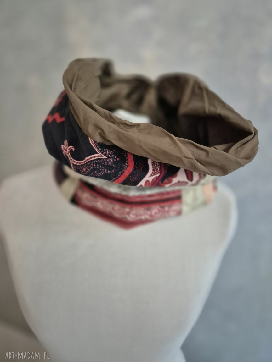 Miękki komin patchworkowy oversize „Kolorowy Box” A1