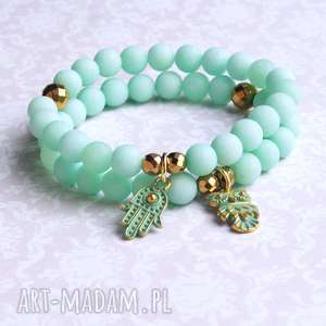 mint gold patina hamsa talizman