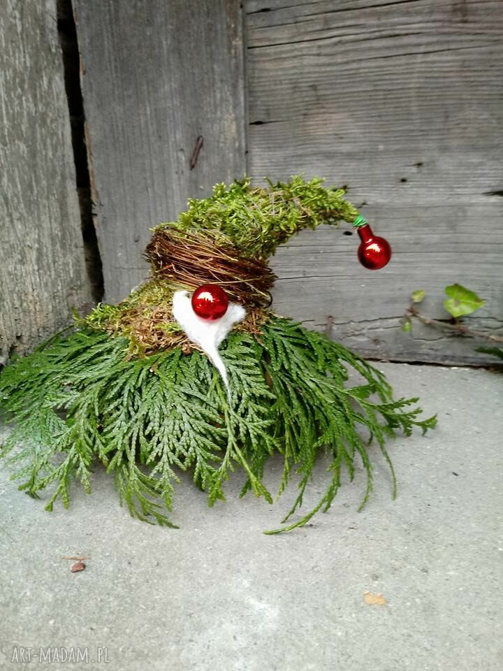 Mikołaj Boże Narodzenie - naturalna dekoracja handmade 20 cm