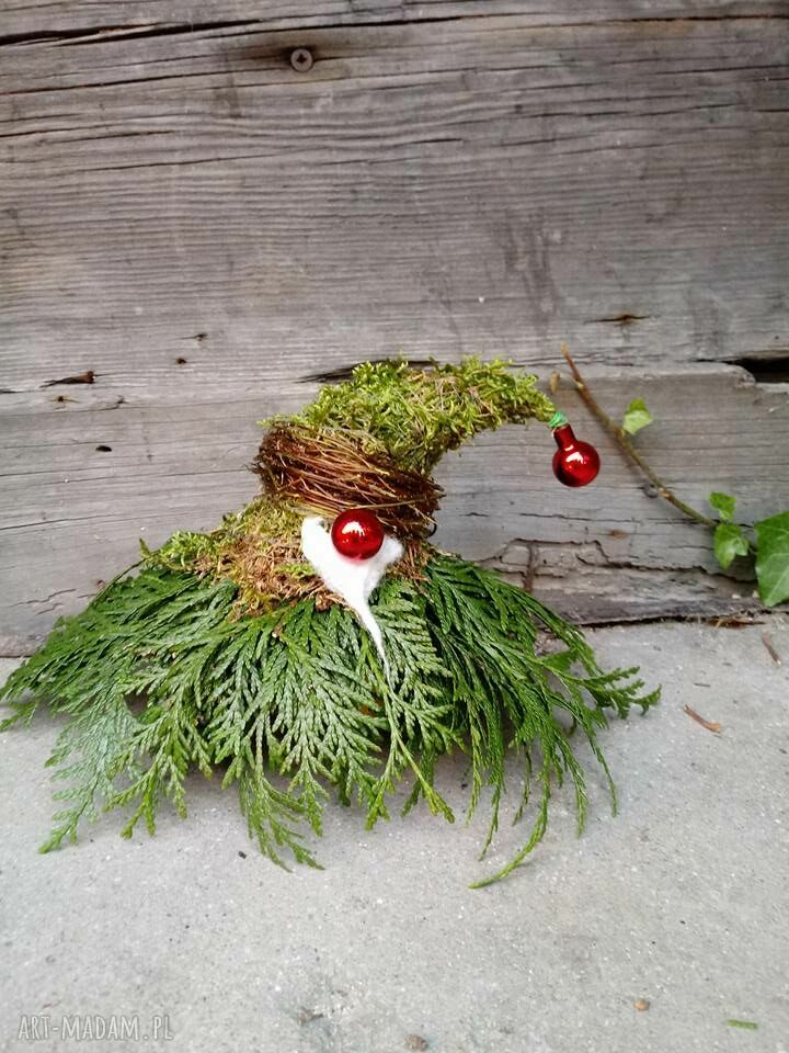 Mikołaj Boże Narodzenie - naturalna dekoracja handmade 20 cm