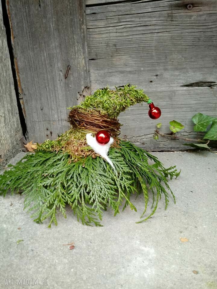 Mikołaj Boże Narodzenie - naturalna dekoracja handmade 20 cm