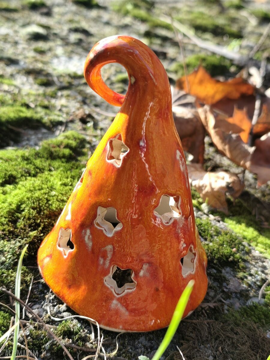 Mikołaj ceramiczny lampion na choinkę - prezent świąteczny