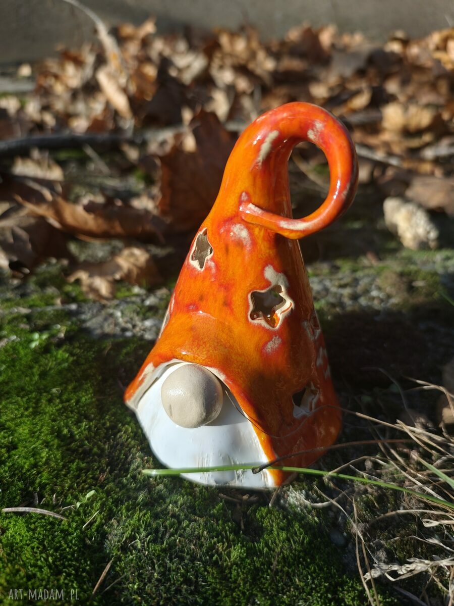 Mikołaj ceramiczny lampion na choinkę - prezent świąteczny
