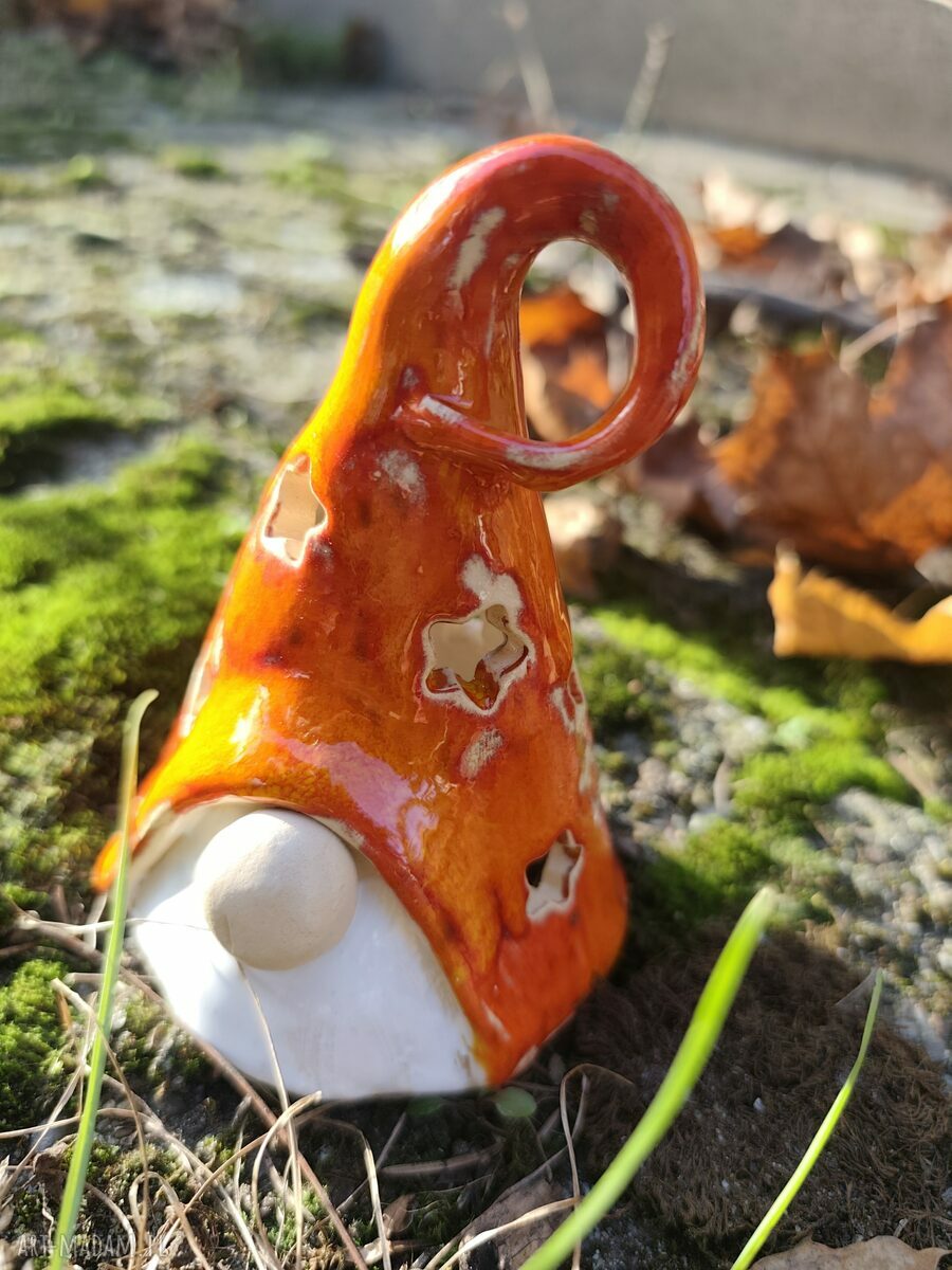 Mikołaj ceramiczny lampion na choinkę - prezent świąteczny
