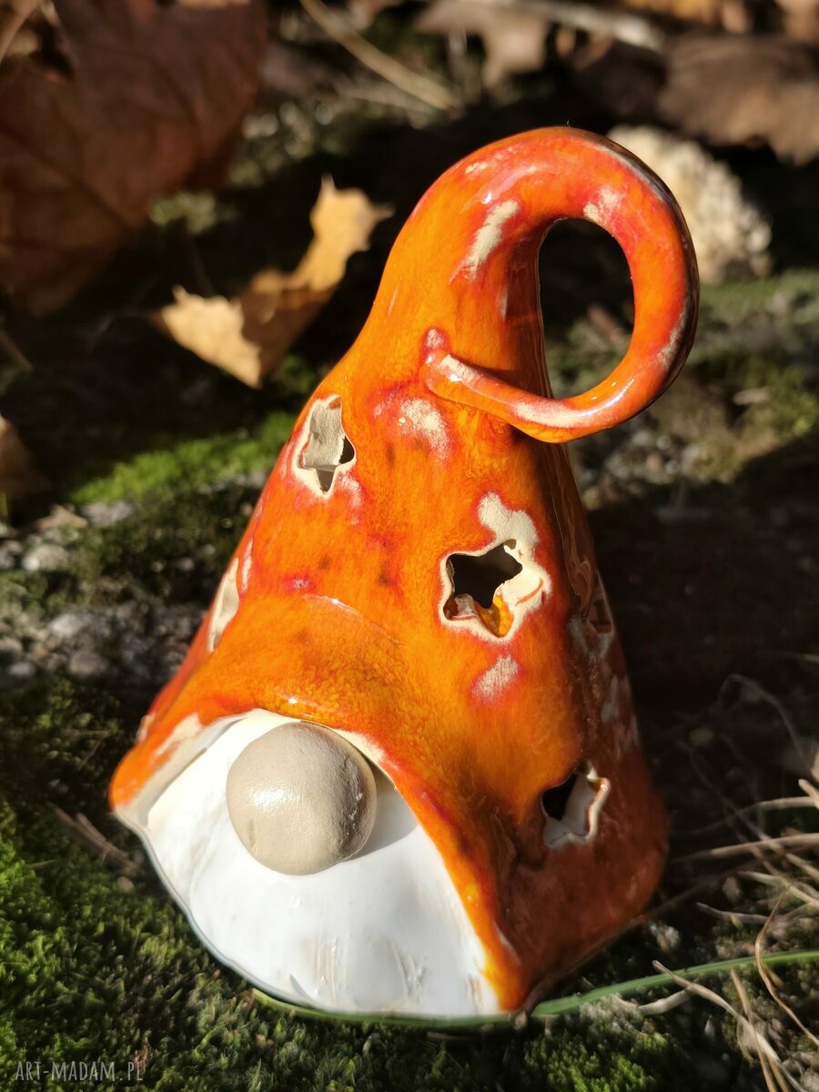 Mikołaj ceramiczny lampion na choinkę - prezent świąteczny