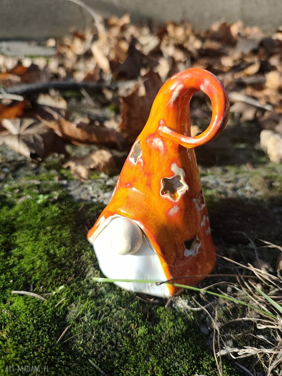 Mikołaj ceramiczny lampion na choinkę - prezent świąteczny