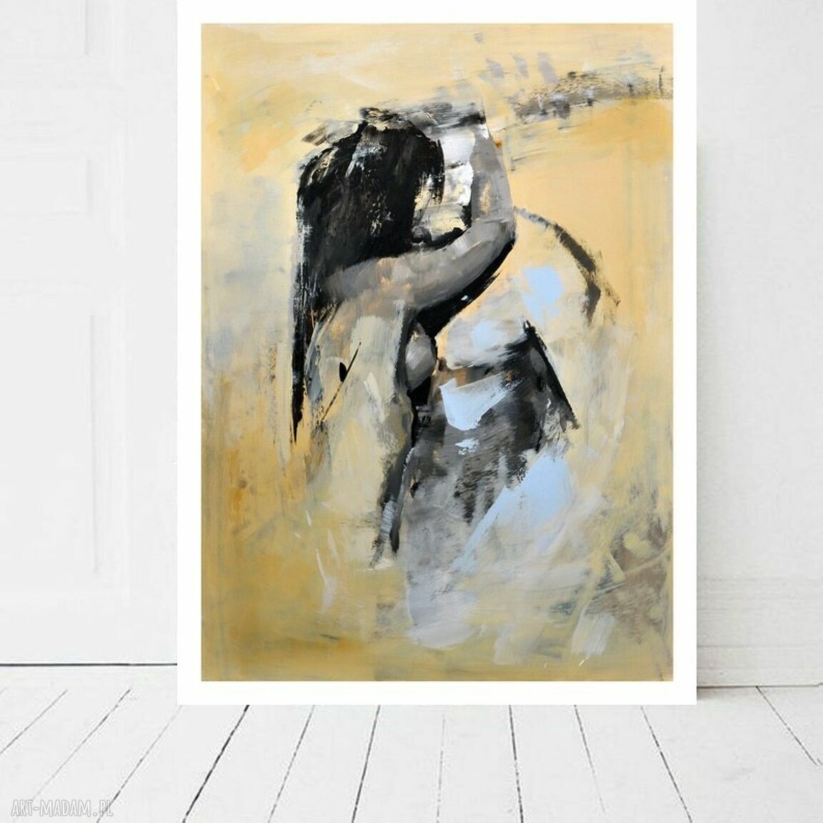 Miłość - inkografia Louka, obraz do sypialni 87x60 cm