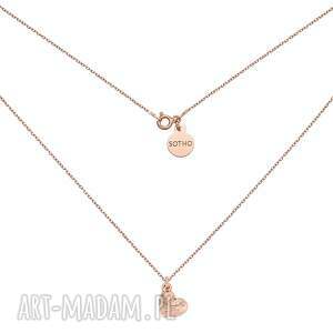 sotho naszyjnik z gniecionym serduszkiem z różowego złota