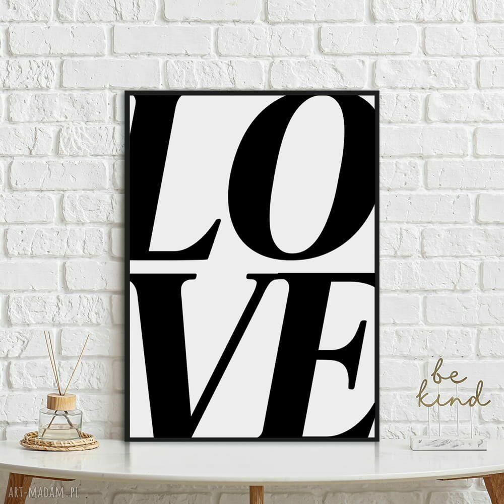Plakat Miłość Love Napis - format 50x70 cm