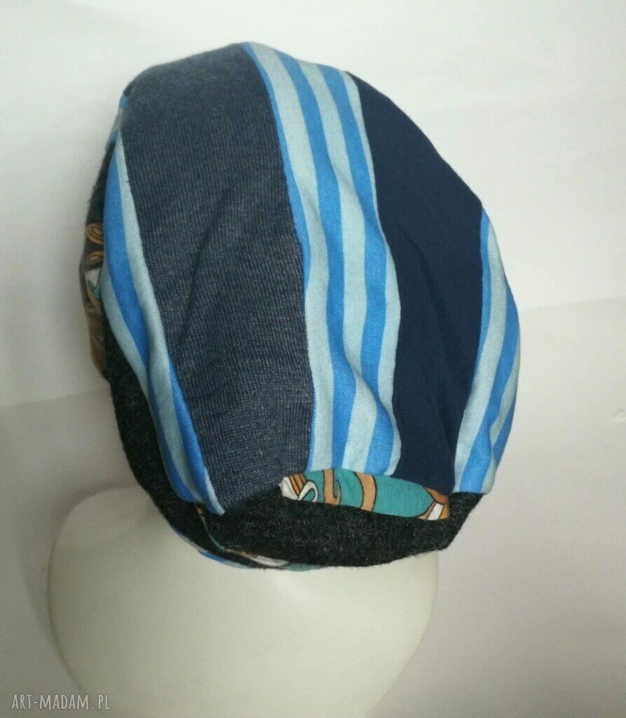 Długa czapka damska Smerfetka boho folk 37 cm - Ruda Klara