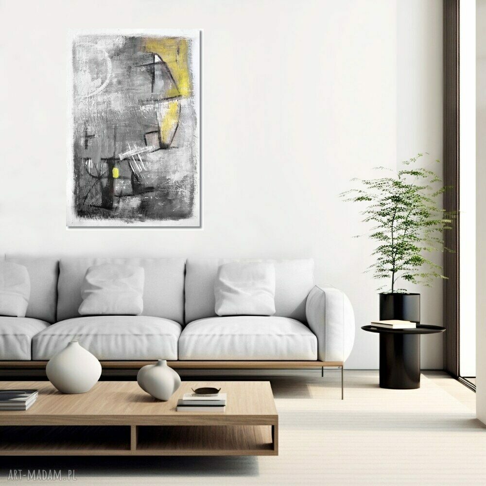 Abstrakcyjny obraz akrylowy Mine 1 na płótnie 80 x 120 cm