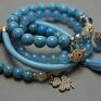 hand made bransoletki kamienie naturalne blue /15 04 23/ set