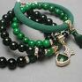 trendy bransoletki kamienie emerald and black vol. 8 /15.11.20/