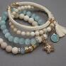 trendy bransoletki kamienie ivory and light blue vol. 8