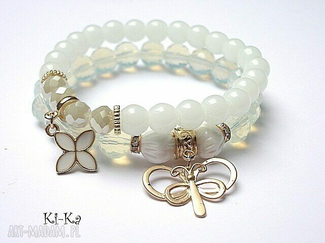 Soft duo jadeity kryształki koral minerały mint komplet dwóch