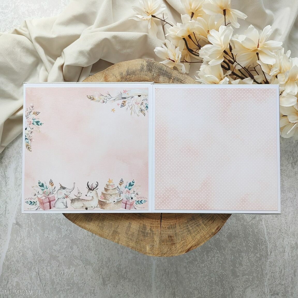 Mini album harmonijkowy „Oh, baby” - scrapbookingowa pamiątka dla maluszka