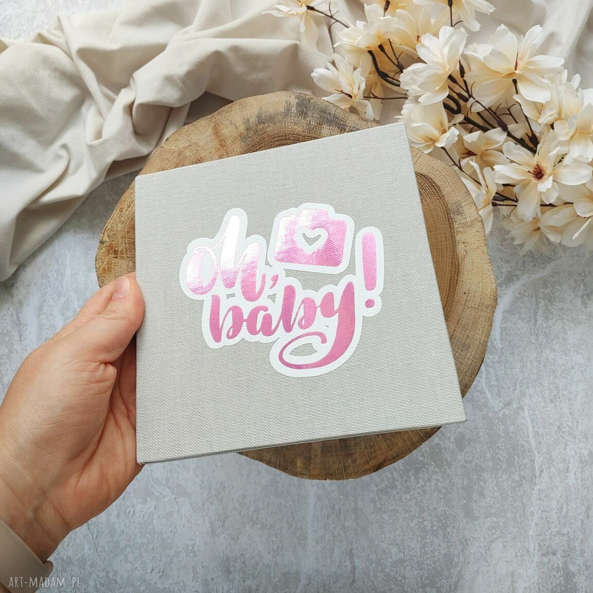 Mini album harmonijkowy „Oh, baby” - scrapbookingowa pamiątka dla maluszka