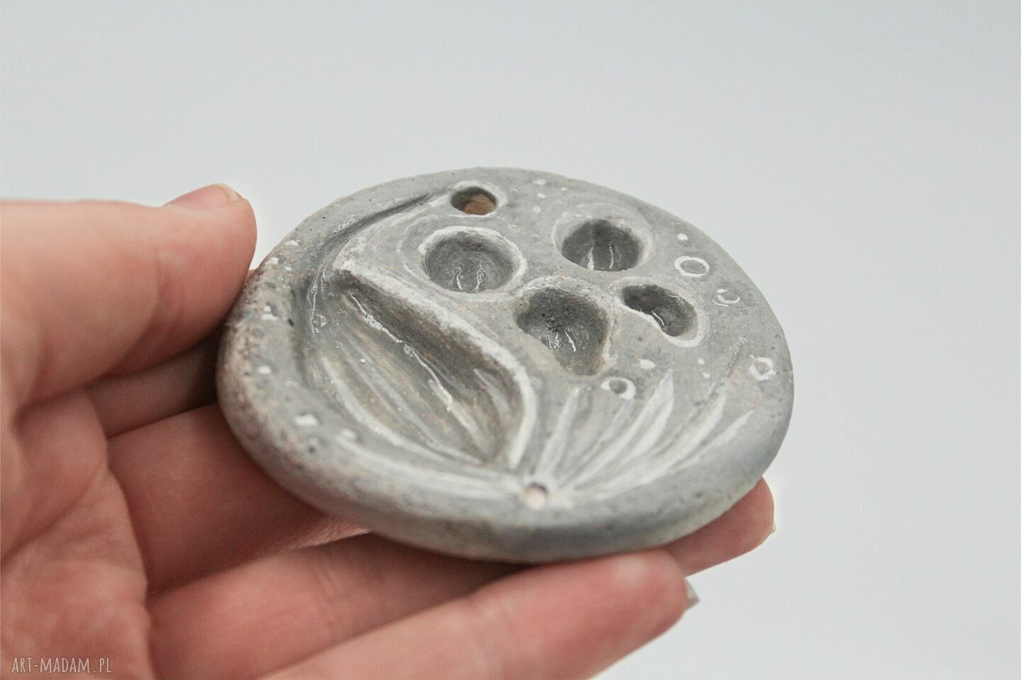 Mini ceramiczna paletka do farb - paleta malarska dla artysty