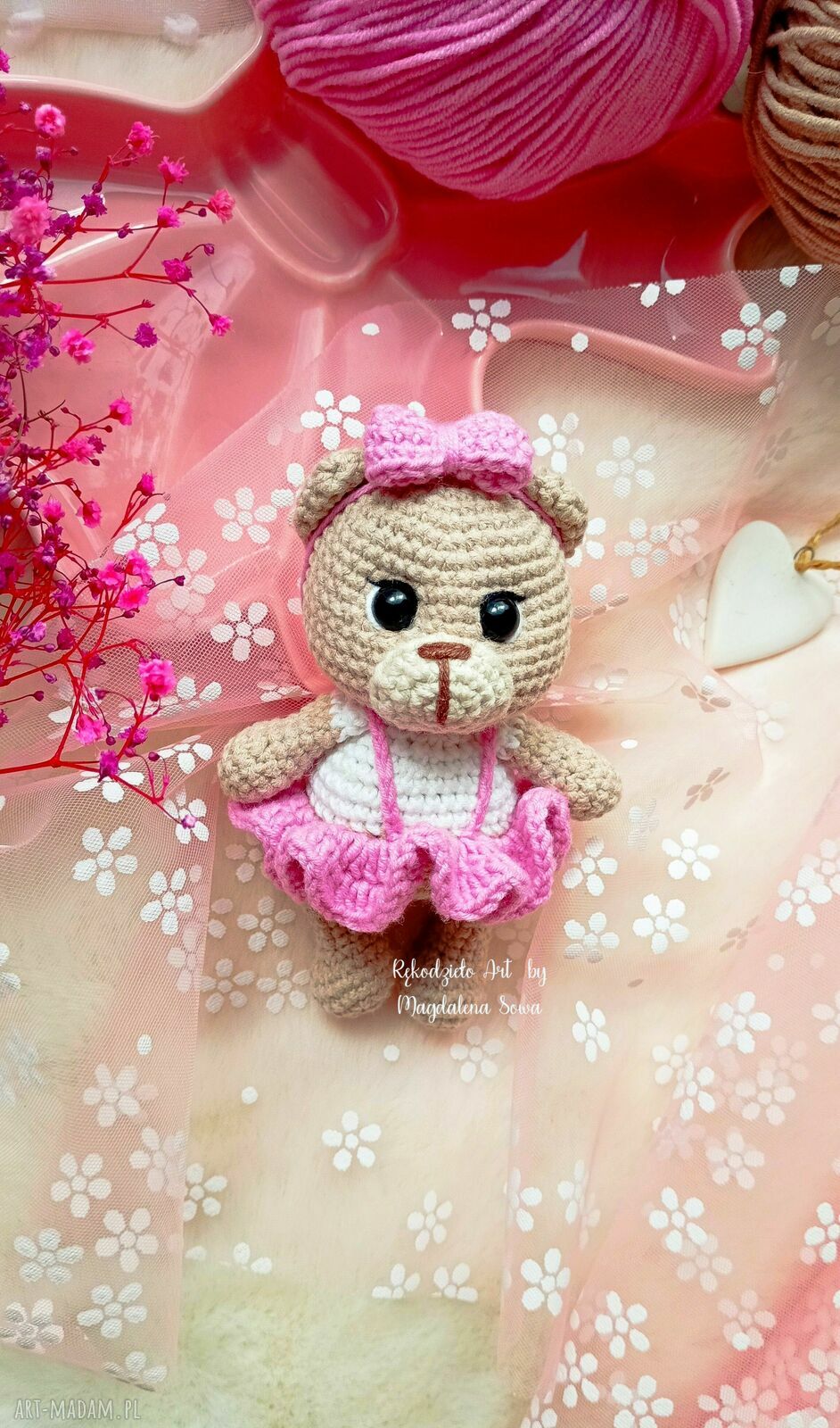 Mini Miś na szydełku - miś na prezent (handmade)