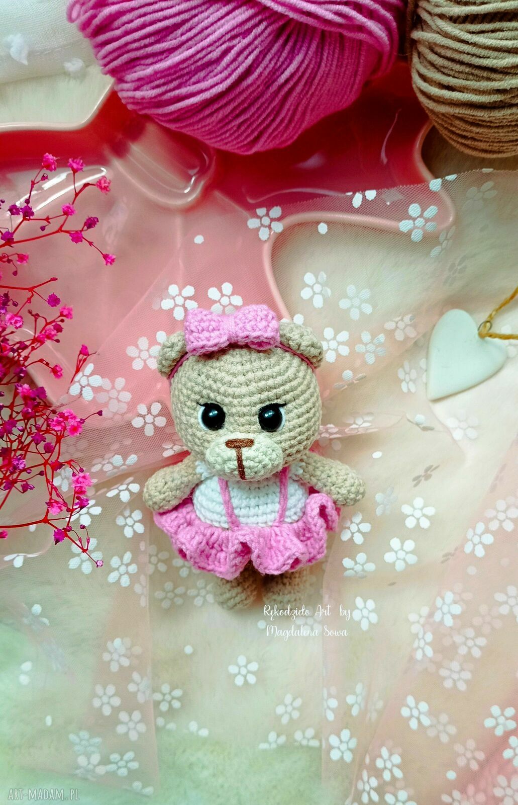 Mini Miś na szydełku - miś na prezent (handmade)