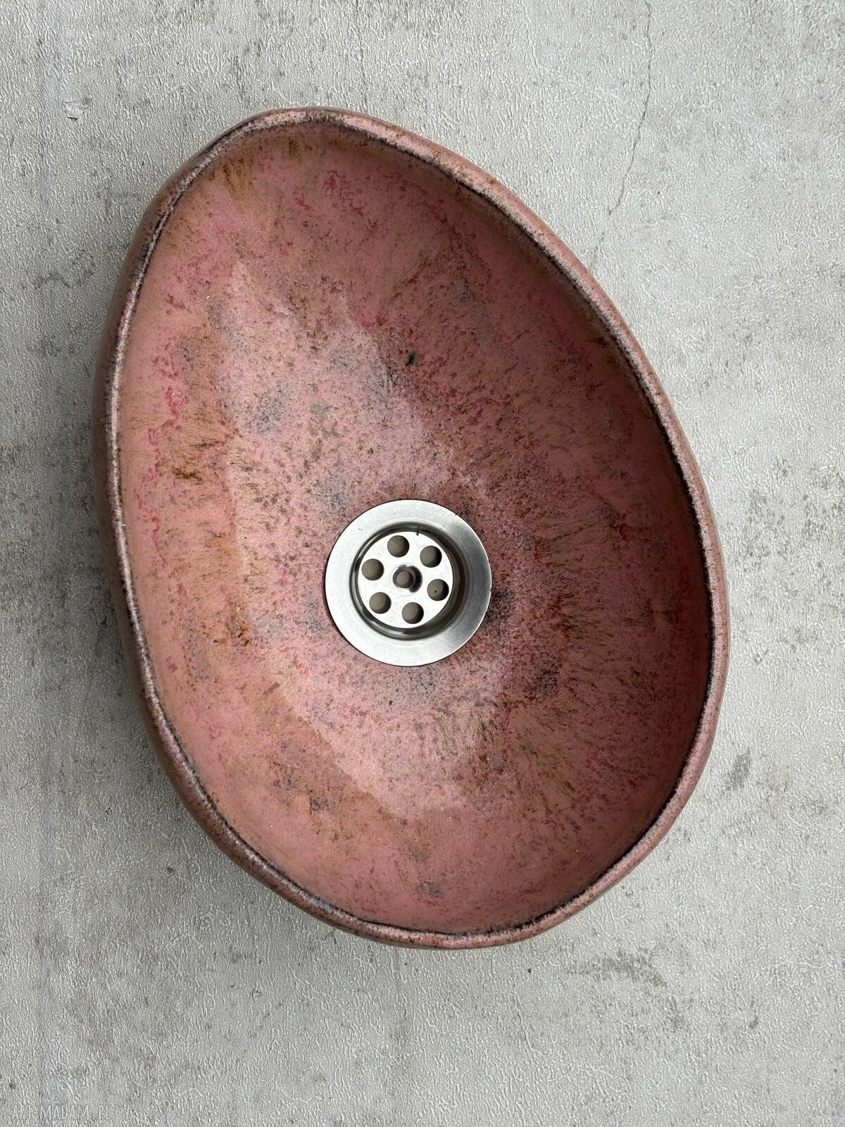 Mini różowa umywalka ceramiczna Dream Art Ceramika - ręcznie wykonana, matowa